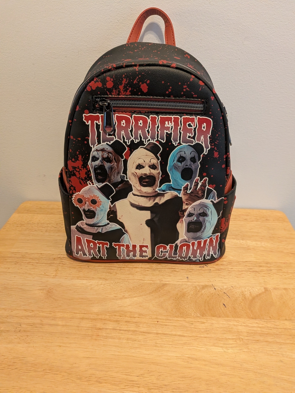 Art The Clown Graphic loungefly Backpack - Black with Red Accents